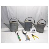 Galvanized Watering Cans, Garden Tools