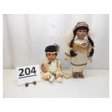 2 Native American Dolls