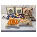 Apple, Christmas & Fall Pillows