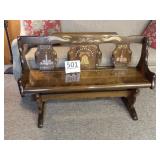 Bicentennial 1776-1976 Pine Bench