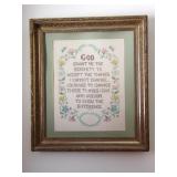 Framed Needle Point "God Grant Me..."