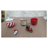 Odd Lot, Cups,Ceramic Ornament, Small Train