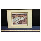 Judy Larson Four Wolves Print - Framed, Vintage Ar