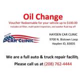 1 OIL CHANGE VOUCHER