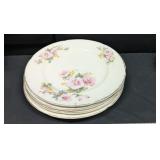 Unknown Brand Floral China Plates - Vintage, Gold