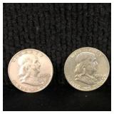 1960D & 1963D Franklin Half Dollars