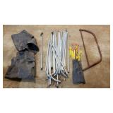 Tent Pole, Tent Stakes, and Hand Saw