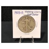 1933S Walking Liberty Half Dollar