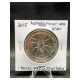 2015 Australia Funnel Web Spider Silver Round