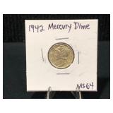 1942 Mercury Dime