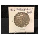 1937 Walking Liberty Half Dollar