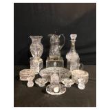 Crystal Decanter, Pitchers, Bell & More