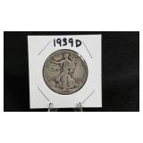 1939D Walking Liberty Half Dollar