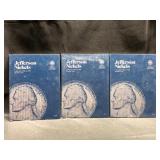 (3) 1962-1995 Jefferson Nickel Whitman Folders -