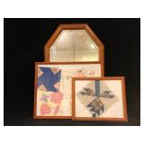 Framed Quilt Blocks & Mirror