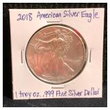 2018 American Eagle Silver Dollar 1 Troy oz .999