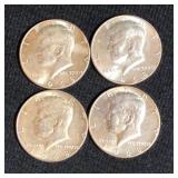 (4) 1968 Kennedy Half Dollars (40% Silver)