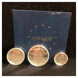 1976 Silver Bicentennial 3-Coin Set