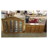 2 PC China Cabinet 64"x18"x82" tall