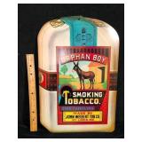 Orphan Boy Smoking Tobacco Cardboard Sign