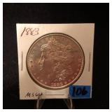 1883 Morgan Dollar (Graded MS64 by owner)