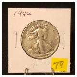 1944 Walking Liberty Half Dollar (Graded F by