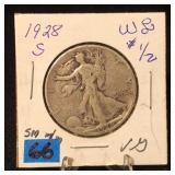 1928S Walking Liberty Half Dollar (Graded VG by