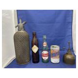 Soda Bottles - Beer Can - Oil Can - Seltzer Bottle