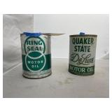 2 Oil Cans Quaker State, Ring Seal