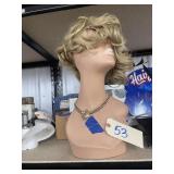 Mannequin Display Head w/Jewelry & Wig