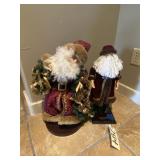 2 Decorative Santas 18"H