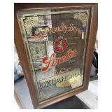 Framed Strohs Mirror 15"x21"