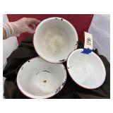 2 Graniteware Bowls