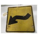 Single Sided Metal Road Sign 24"x24"