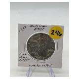 1987 American Eagle 1.02 Fine Silver Unc