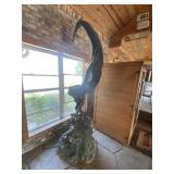 Bronze Mermaid Fountain - some damage 112"H