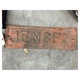 Vintage Metal Sign Jensen