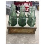 Coca Cola Metal Carrying Case w/Bottles