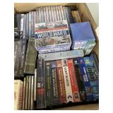 Box of VHS Tapes & DVD