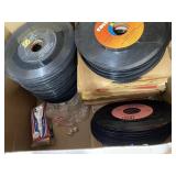 Box of Vinyl Records 45