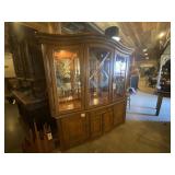 2 Pc Lighted Curiosity Cabinet Glass Shelves