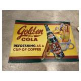 Single Sided Metal "Cola" Sign 17"x12"