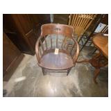 Vintage Oak Bar Chair