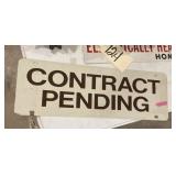 Double Sided Contract Pending Sign 18"x6"