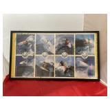 Framed Signed Surfing Print 22"x12"