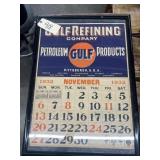 Framed Gulf 1932 Calendar 20"x28"