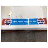 Single Sided Plastic Pepsi Sign 42"x7"