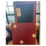 Metal Dï¿½cor & Chalkboard 13"x28"