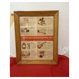 Framed Magazine Advertisement 12"x15"