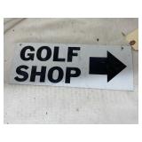 Single Sided Metal Golf Sign 14"x6"